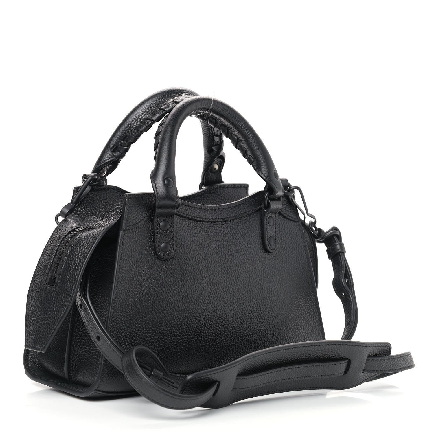 Balenciaga Grained Calfskin Neo Classic Black Hardware Mini City Black 3 of 7