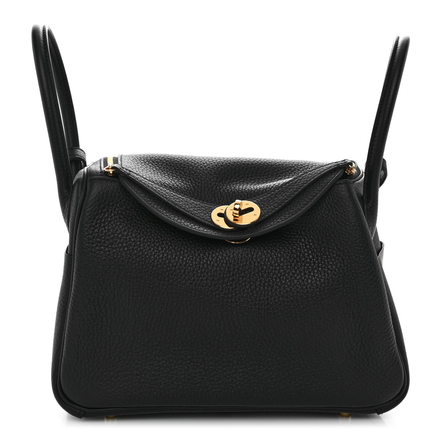 Hermes Taurillon Clemence Lindy 26 Black 1 of 10