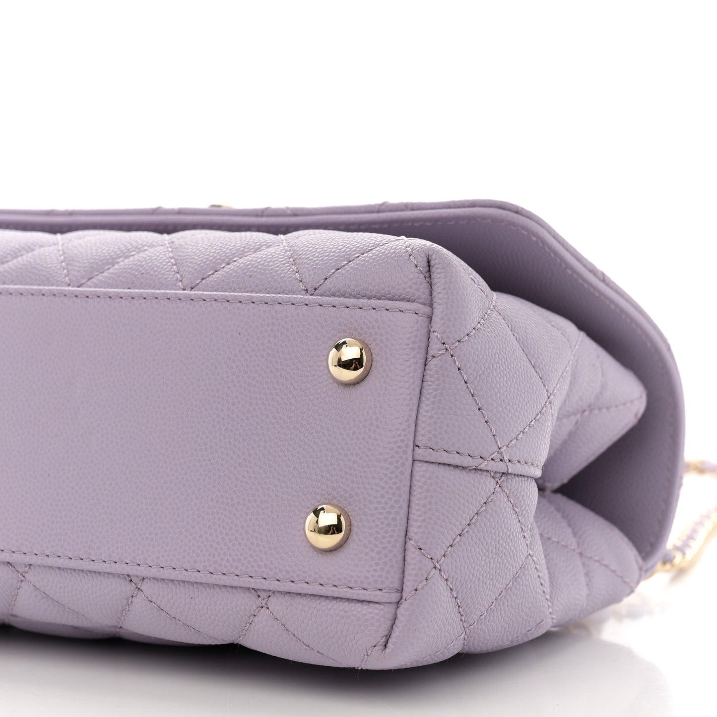 Caviar Quilted Mini Coco Handle Flap Light Purple