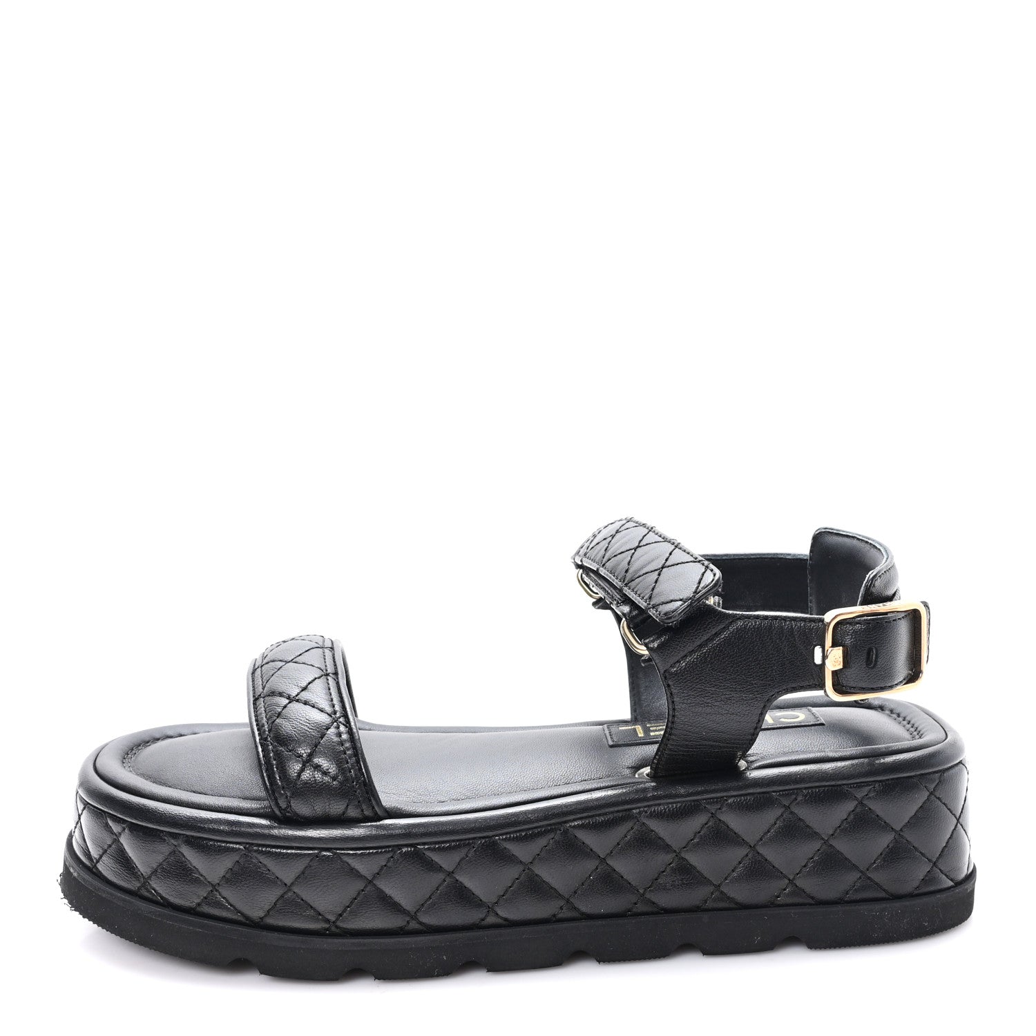 りかこCHANEL フラットパンプス 37C GUCCI サンダル Chanel Lambskin Quilted Platform Sandals 38.5 Black 1858673