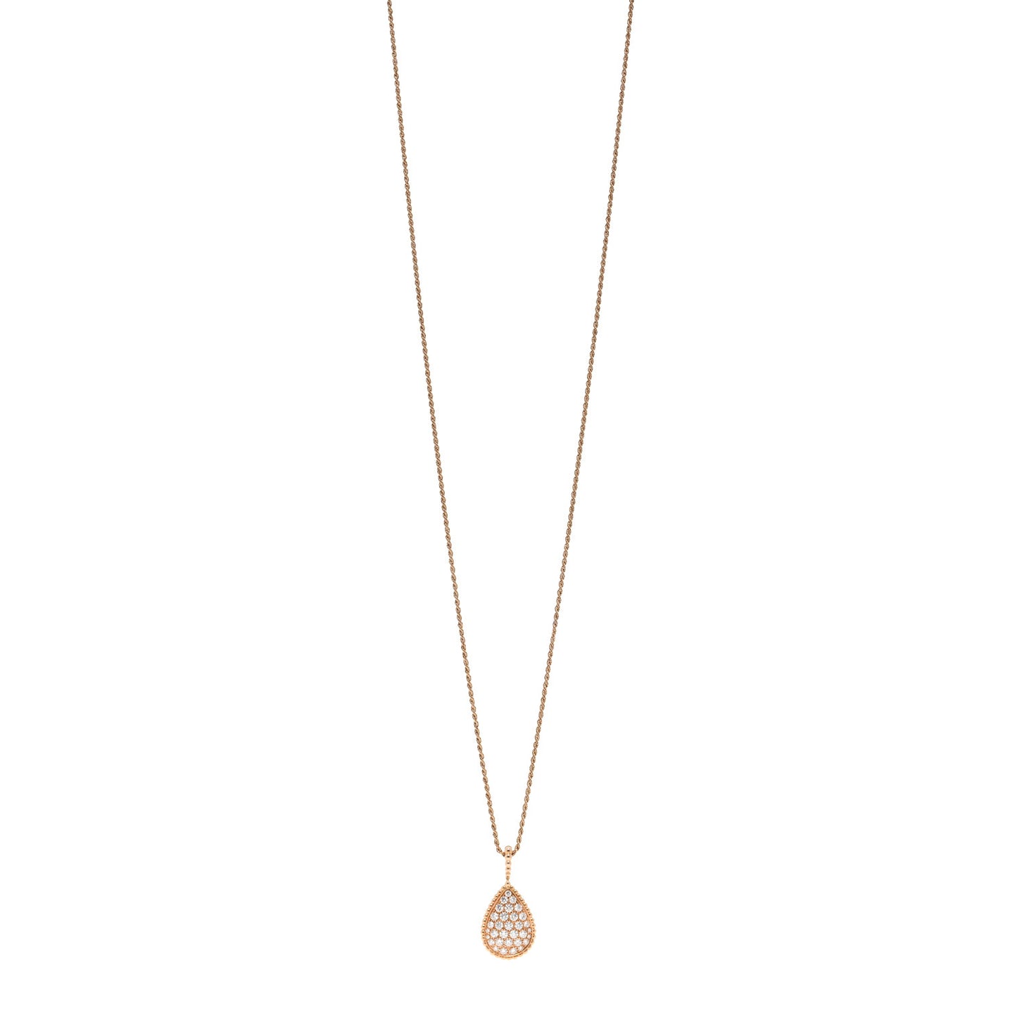 18K Yellow Gold Diamond L Serpent Boheme Necklace