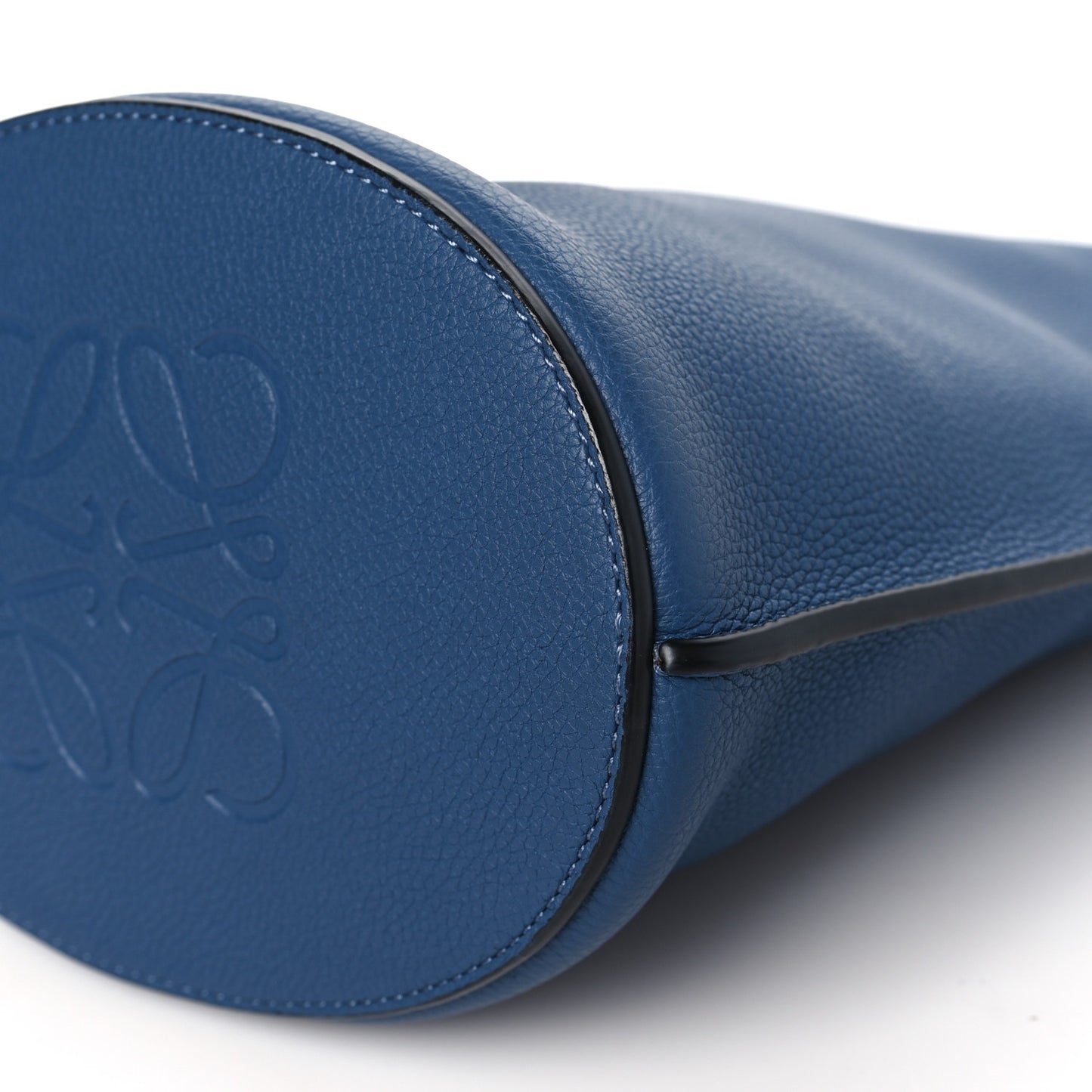 Calfskin Gate Bucket Bag Steel Blue