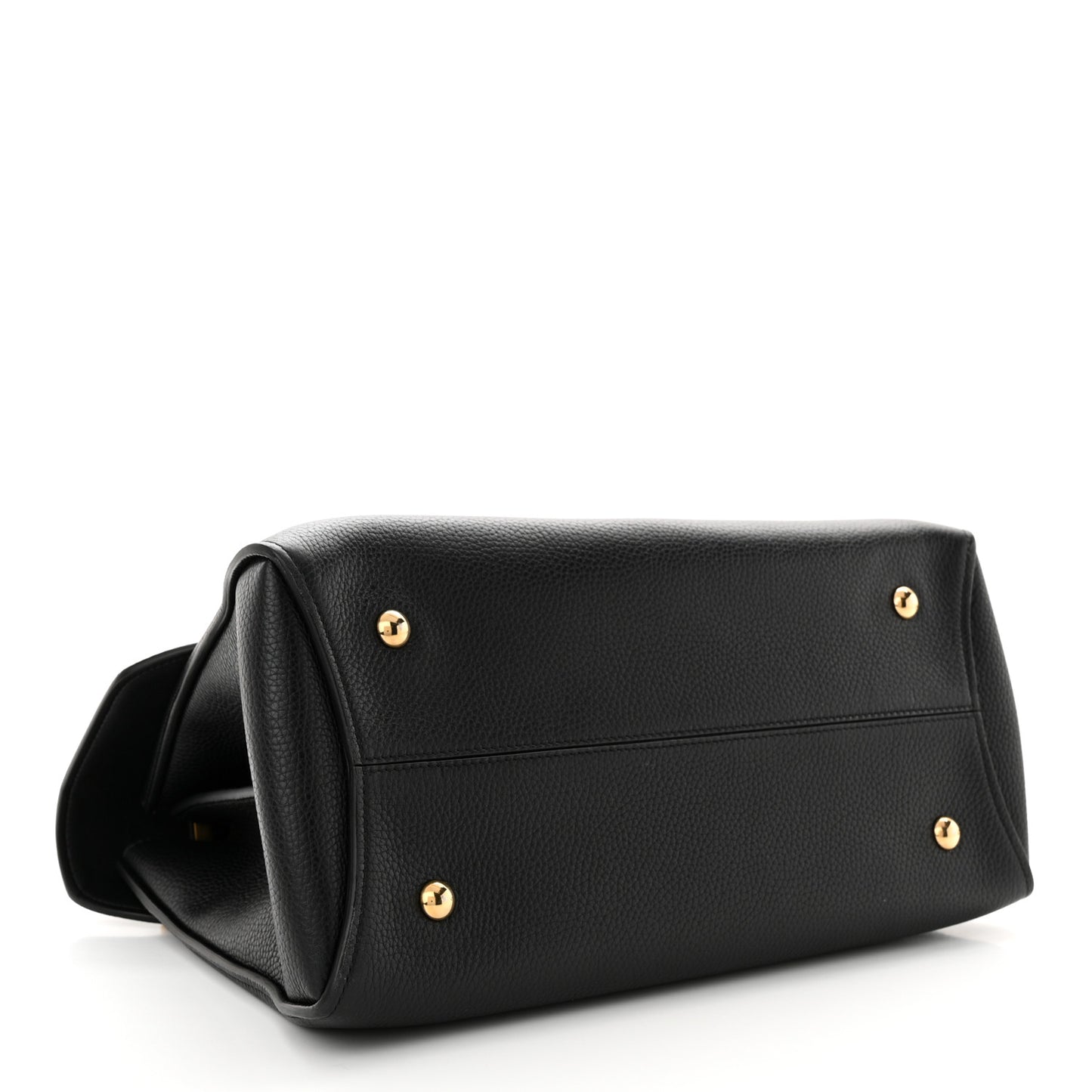 Calfskin Medium Margot Top Handle Satchel Black