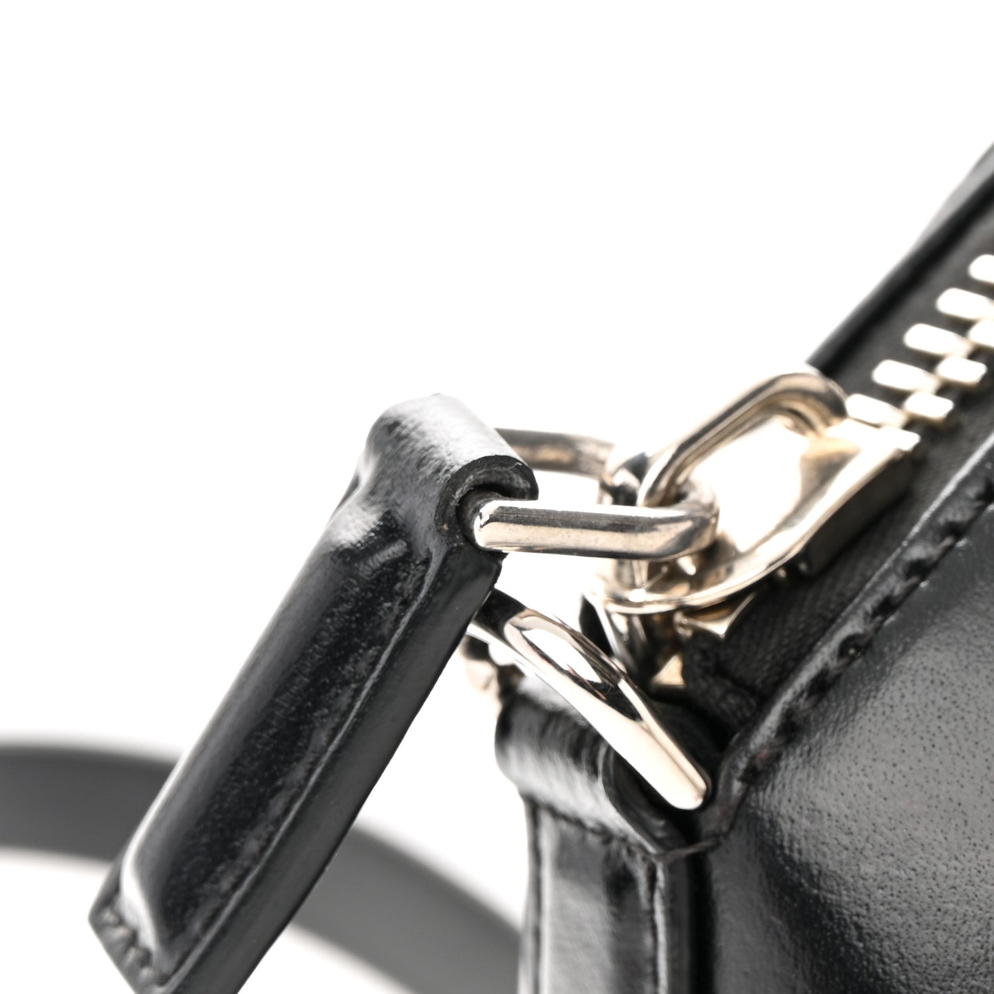 Shiny Lord Calfskin Mini Antigona Black