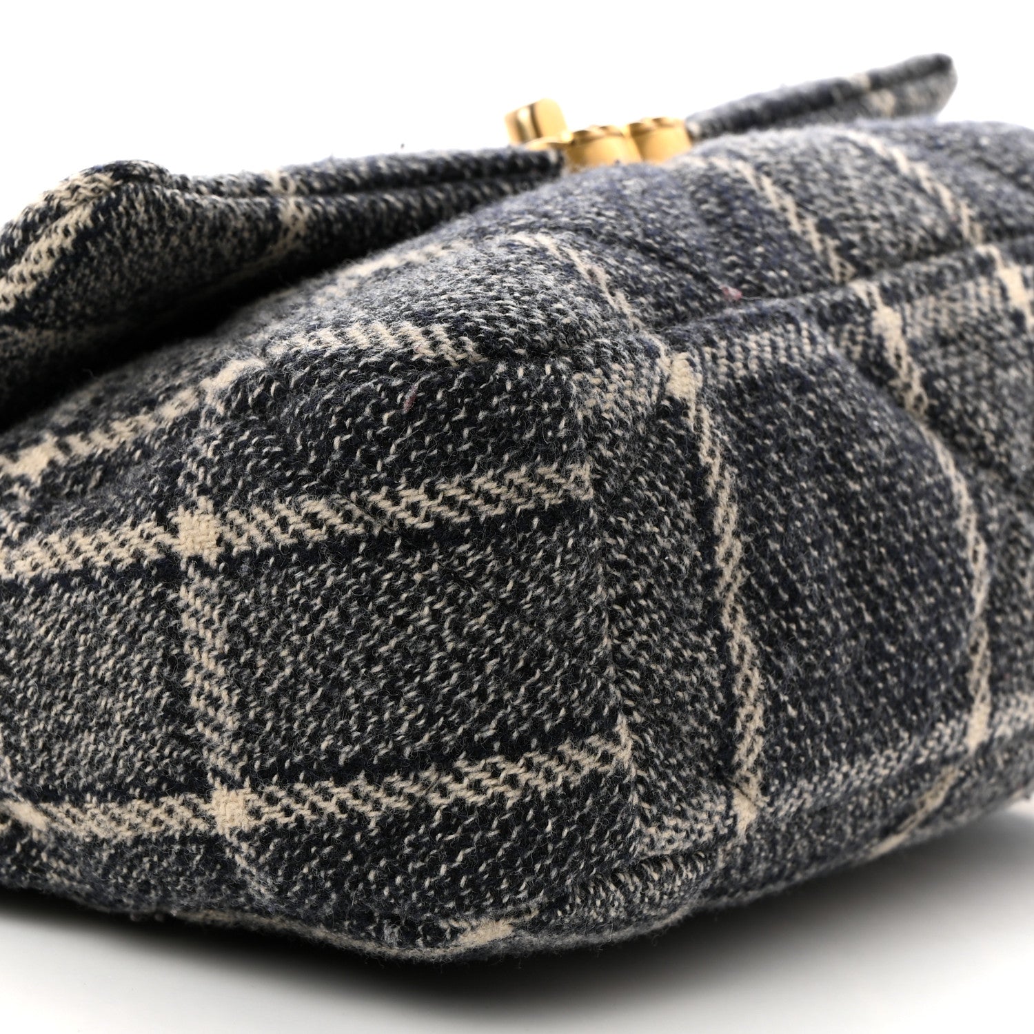 Chanel Tweed Quilted Medium Chanel 19 Flap Grey Navy 9 of 10