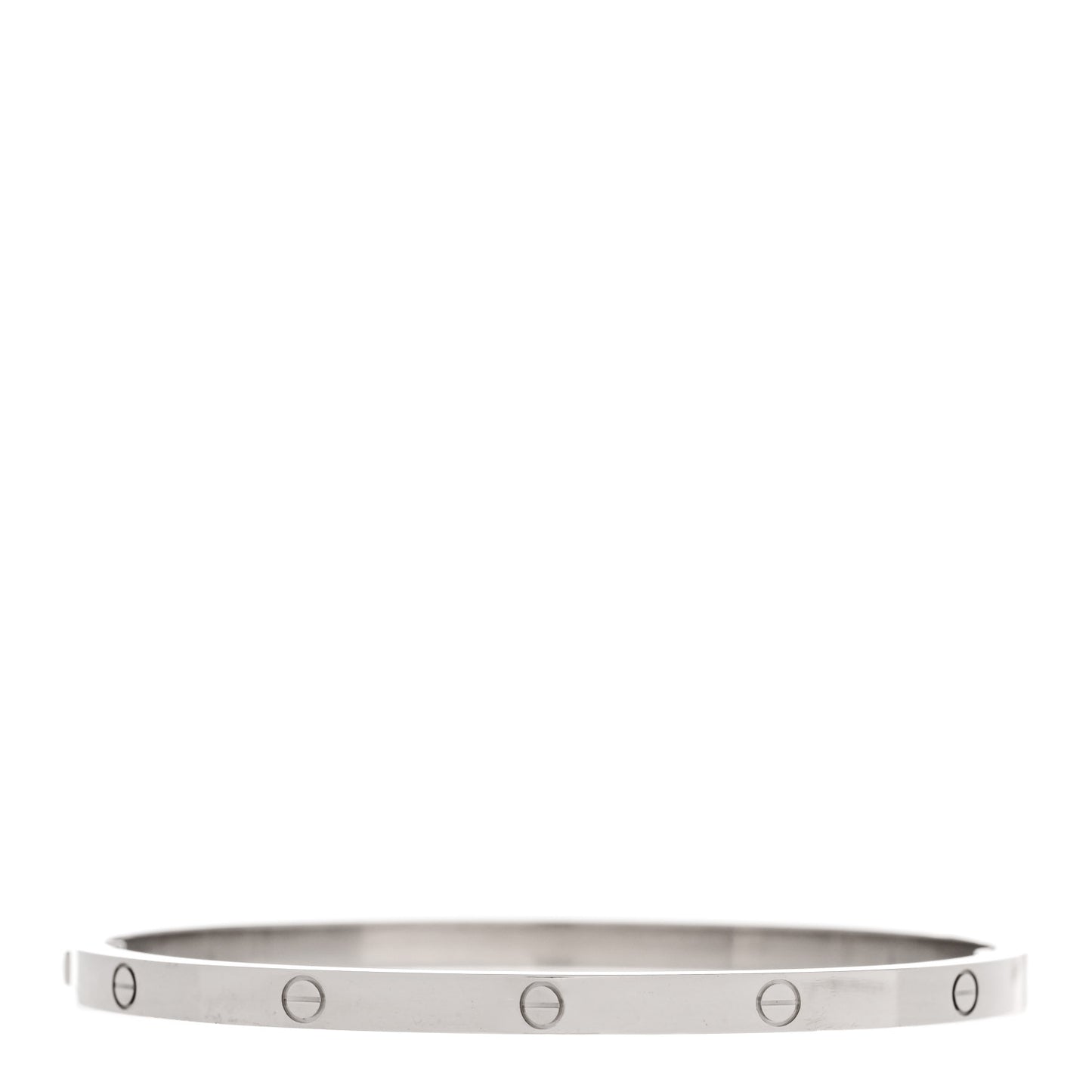 18K White Gold Small LOVE Bracelet 17