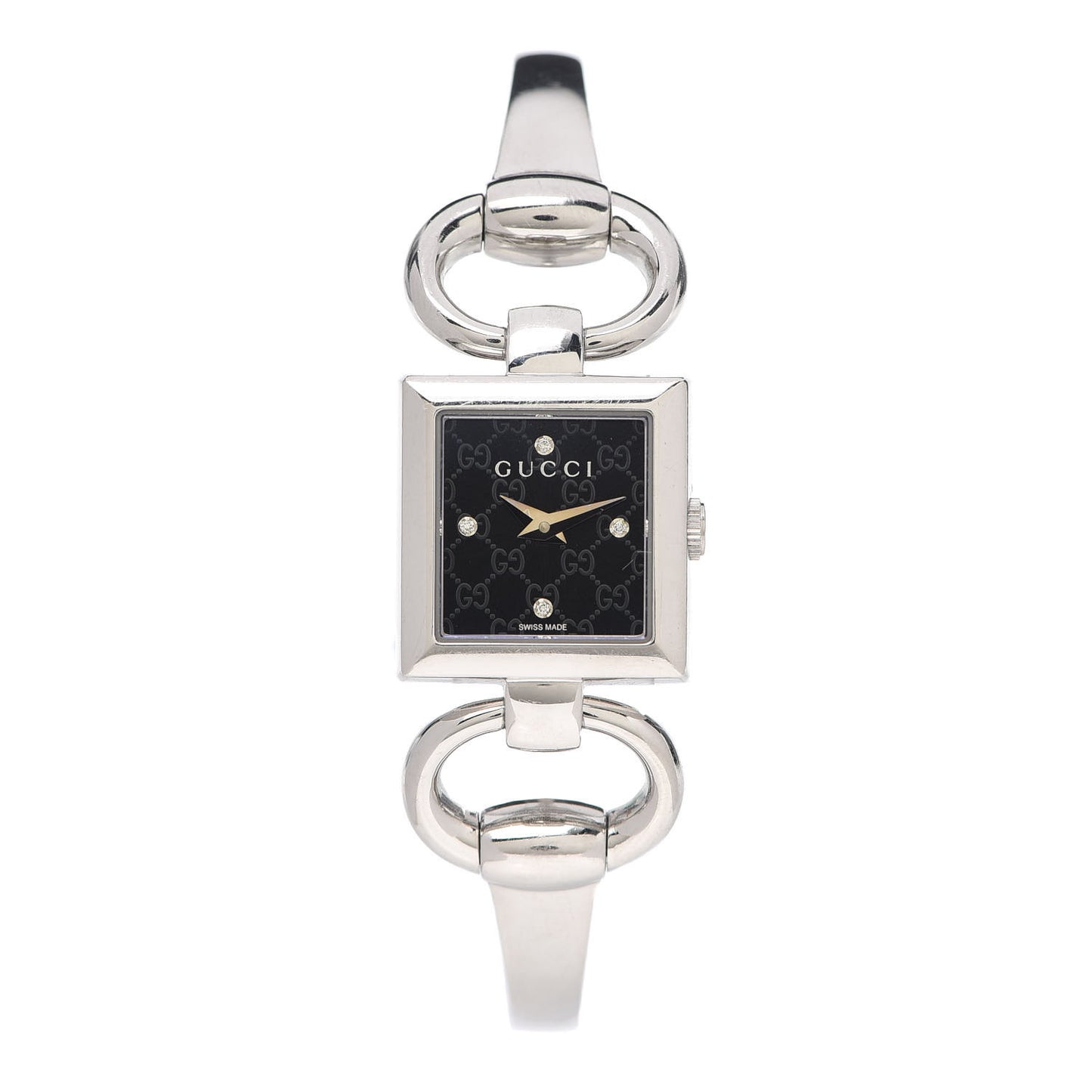 Stainless Steel Diamond 19mm Tornabuoni Quartz Watch Black