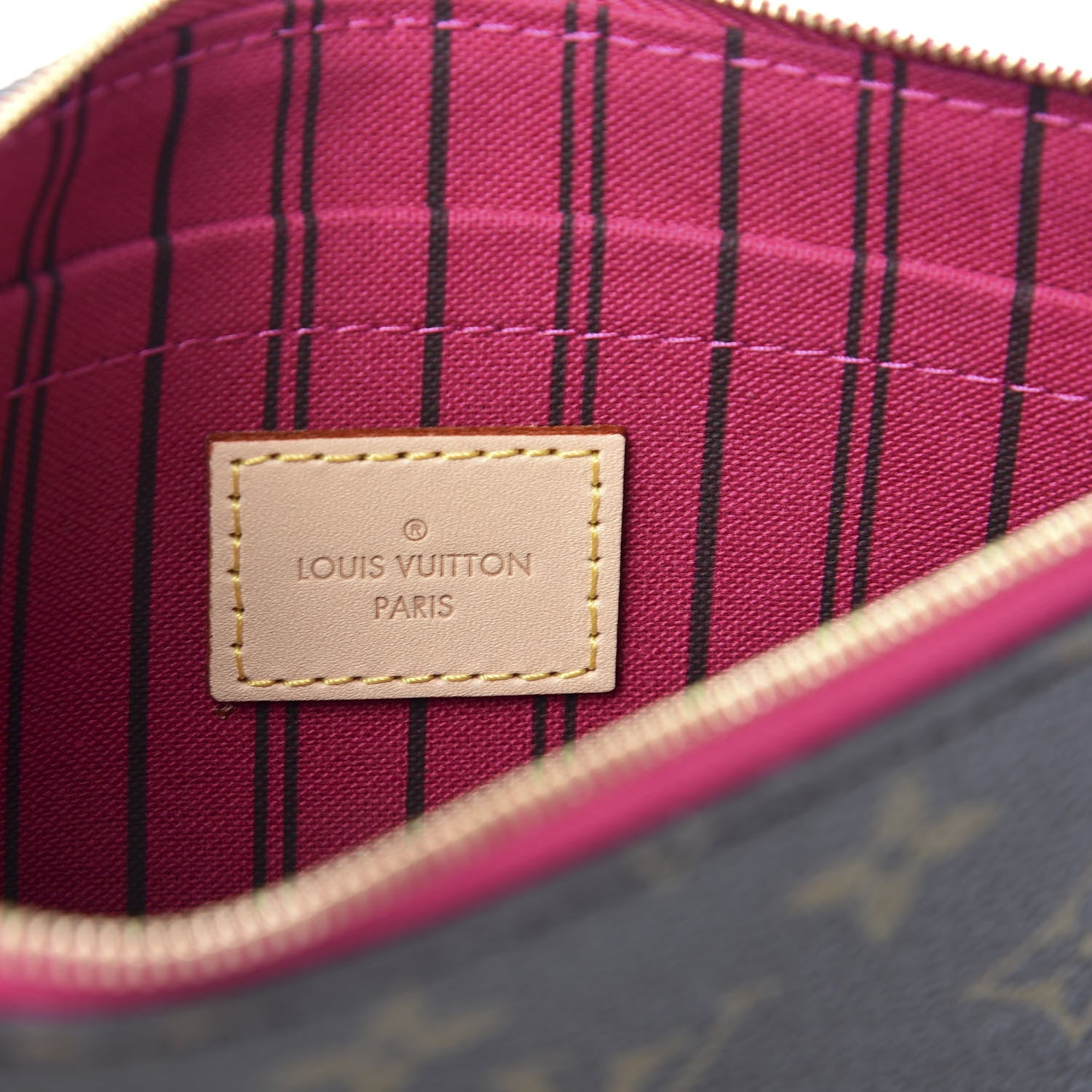 Louis Vuitton Monogram Neverfull MM GM Pochette Pivoine 7 of 8