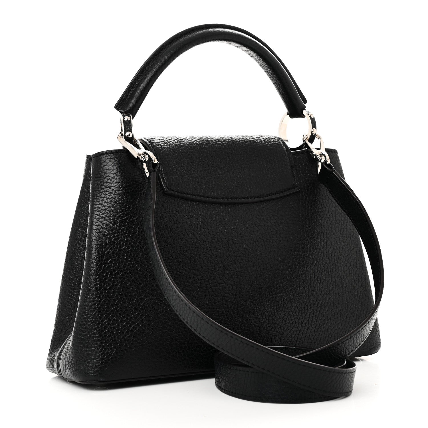 Louis Vuitton Taurillon Capucines BB Black Fuchsia 3 of 9