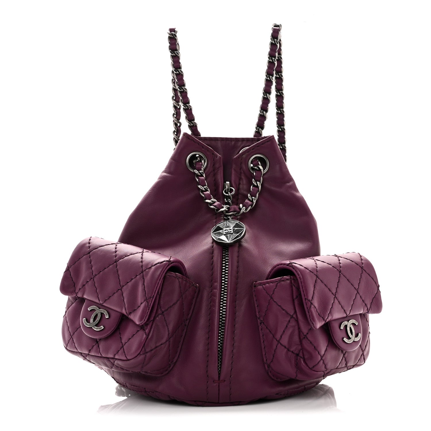 chanel mini backpack is back Chanel Calfskin Mini Backpack Is Back Plum 1810821 – FASHIONPHILE
