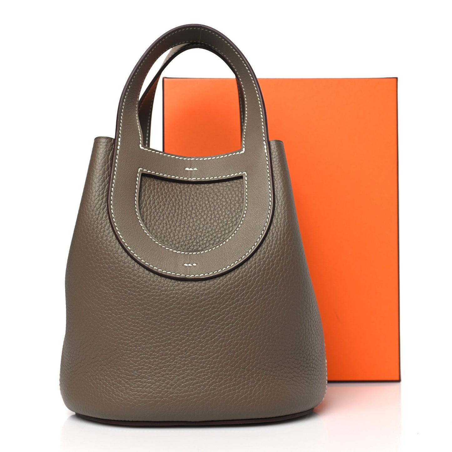 Taurillon Clemence Swift In-The-Loop 18 Bag Etoupe