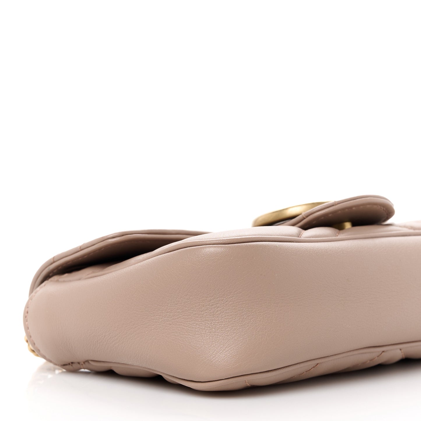 Calfskin Matelasse Super Mini GG Marmont Shoulder Bag Porcelain Rose