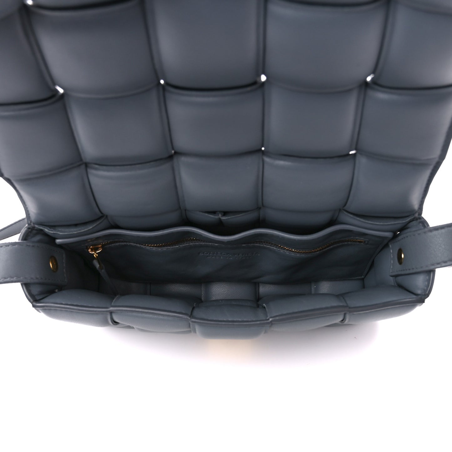 Nappa Maxi Intreccio Padded Cassette Crossbody Bag Thunder