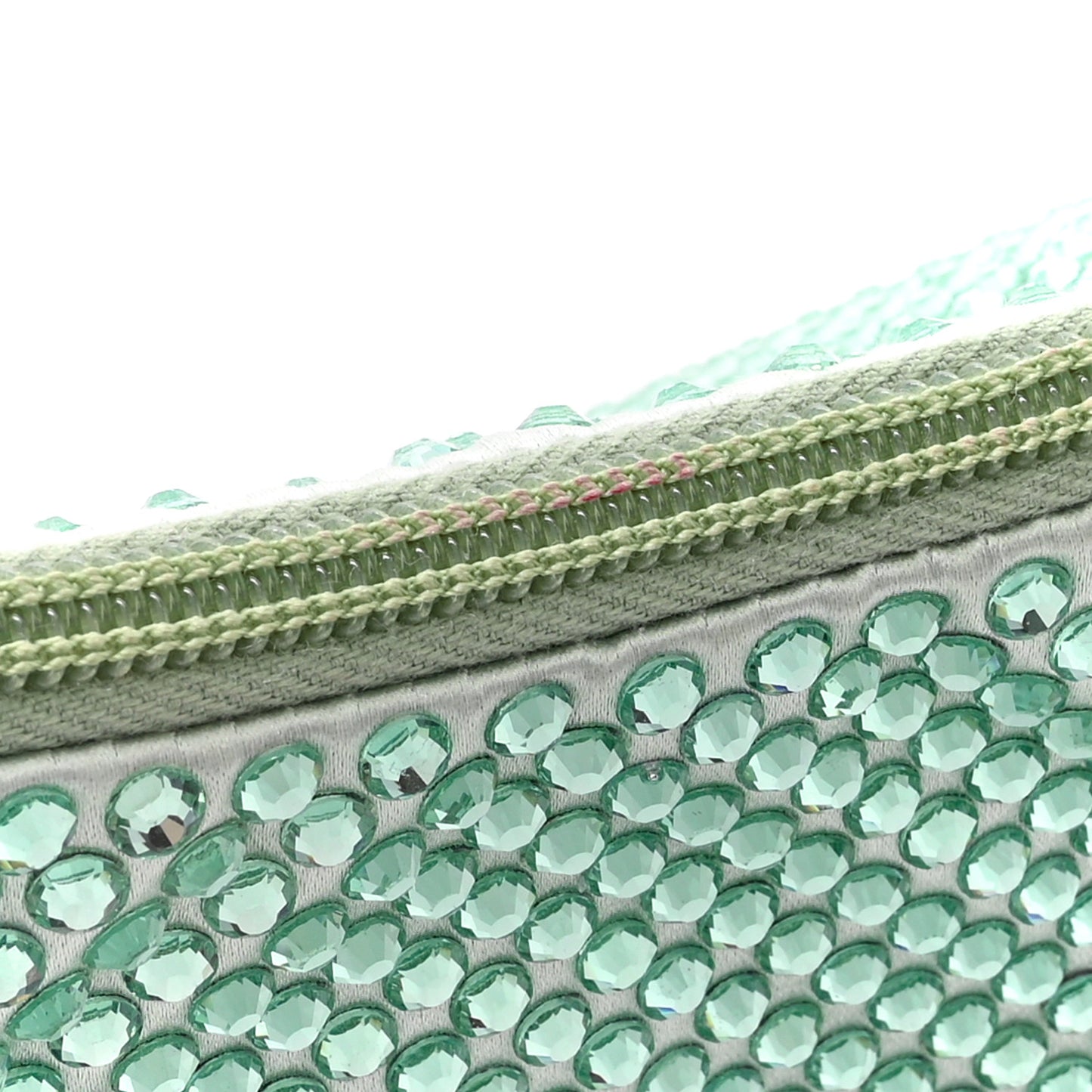 Satin Crystal Mini Re-Edition 2000 Bag Acqua