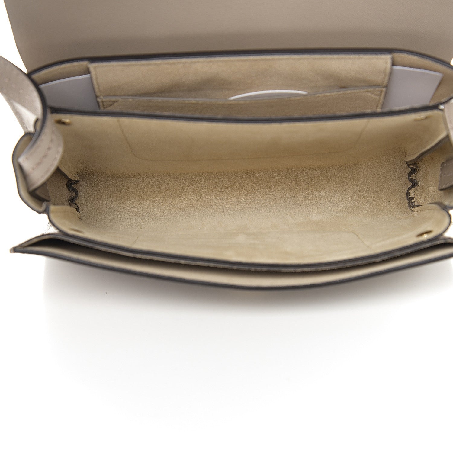 Chloe Suede Calfskin Small Faye Shoulder Bag Motty Grey 4 of 8