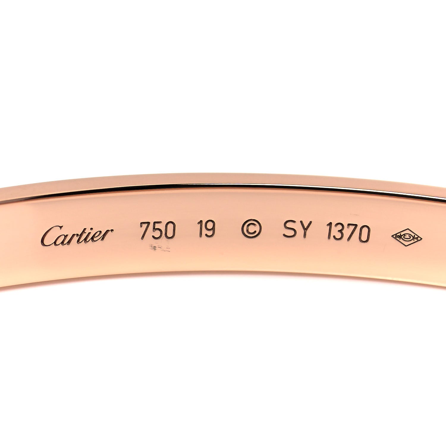 Cartier 18K Pink Gold LOVE Bracelet 19 8 of 12