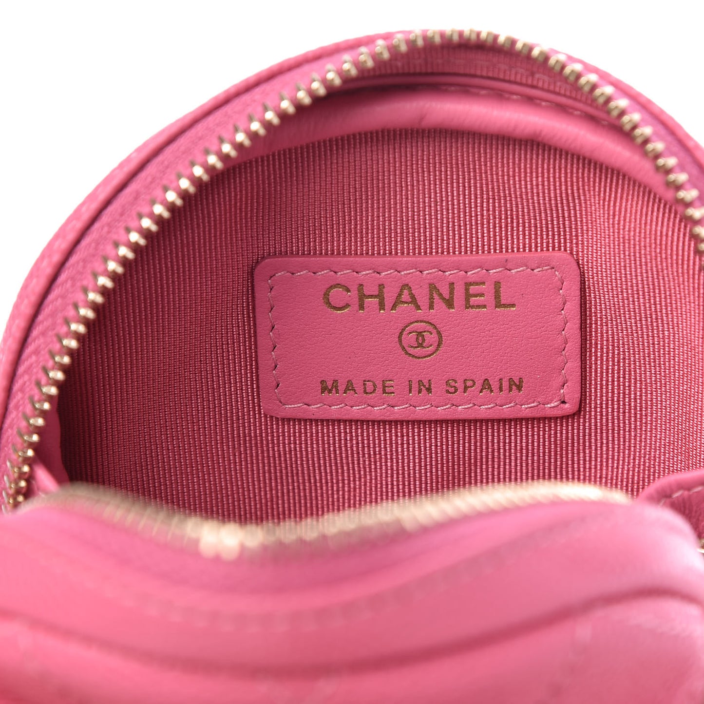Caviar Quilted Zip Around Classic Coin Purse Pink