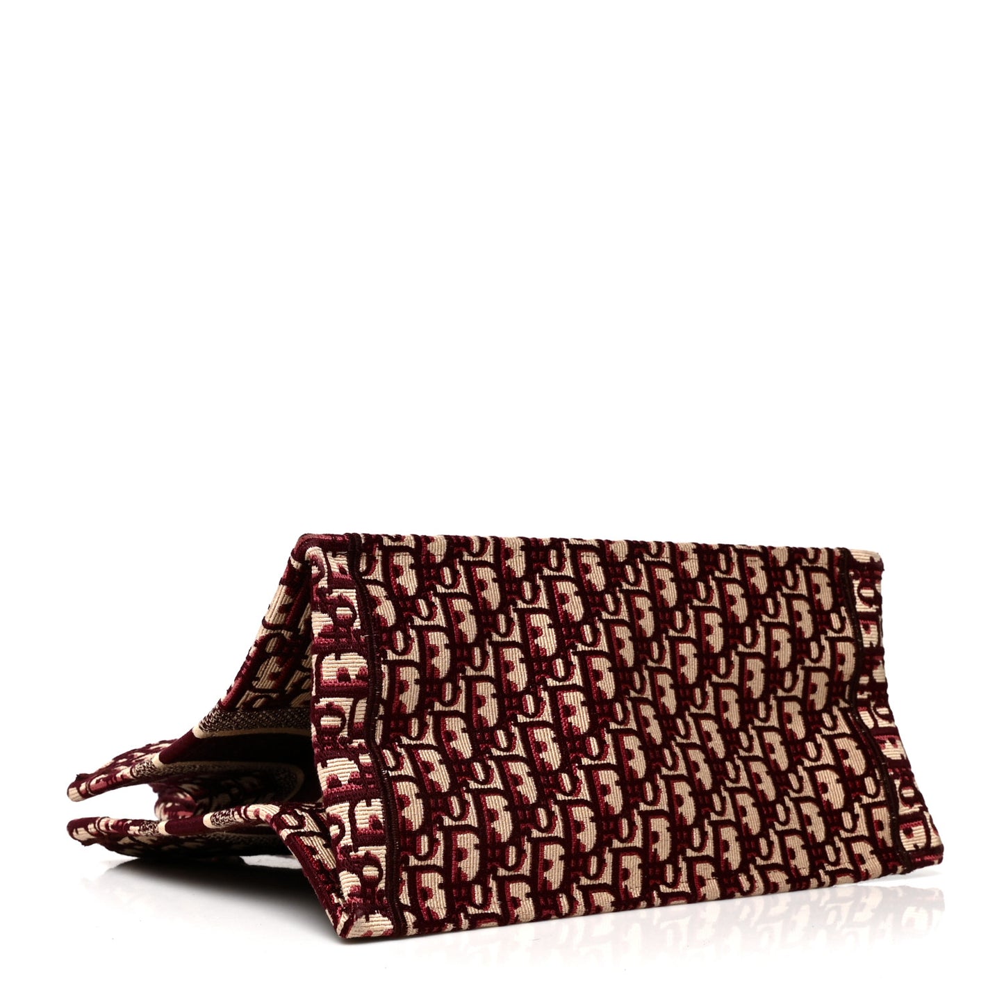 Oblique Medium Book Tote Burgundy Multicolor
