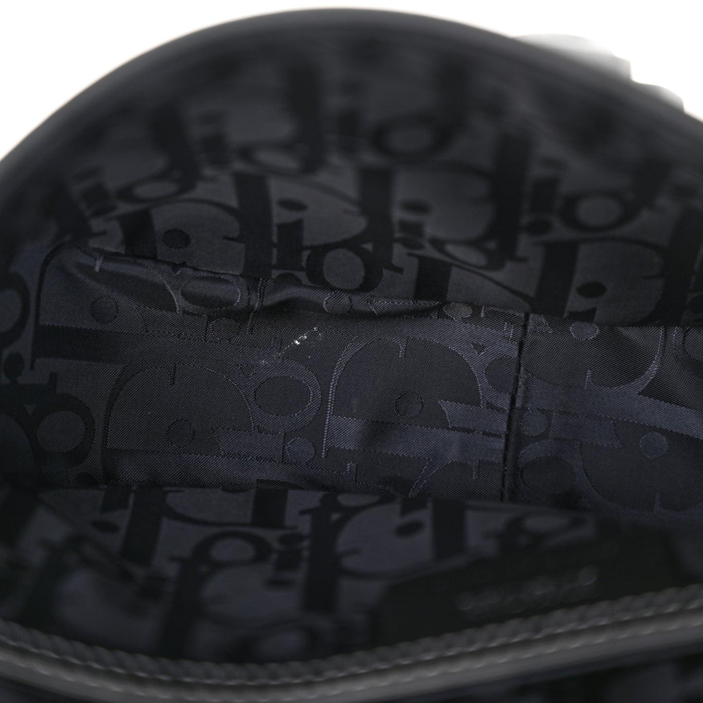 Grained Calfskin Saddle Pouch With Strap Black