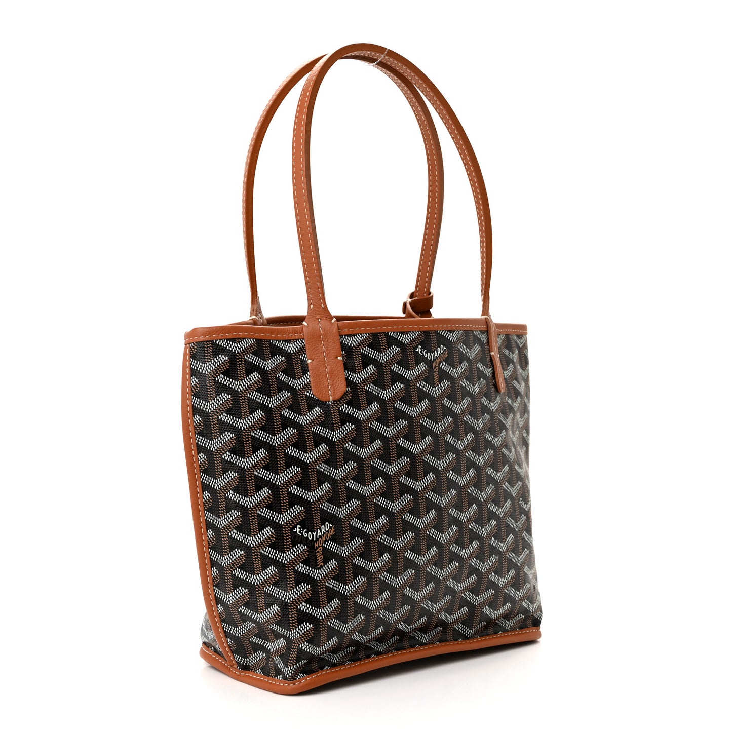 Goyardine Reversible Mini Anjou Black Gold