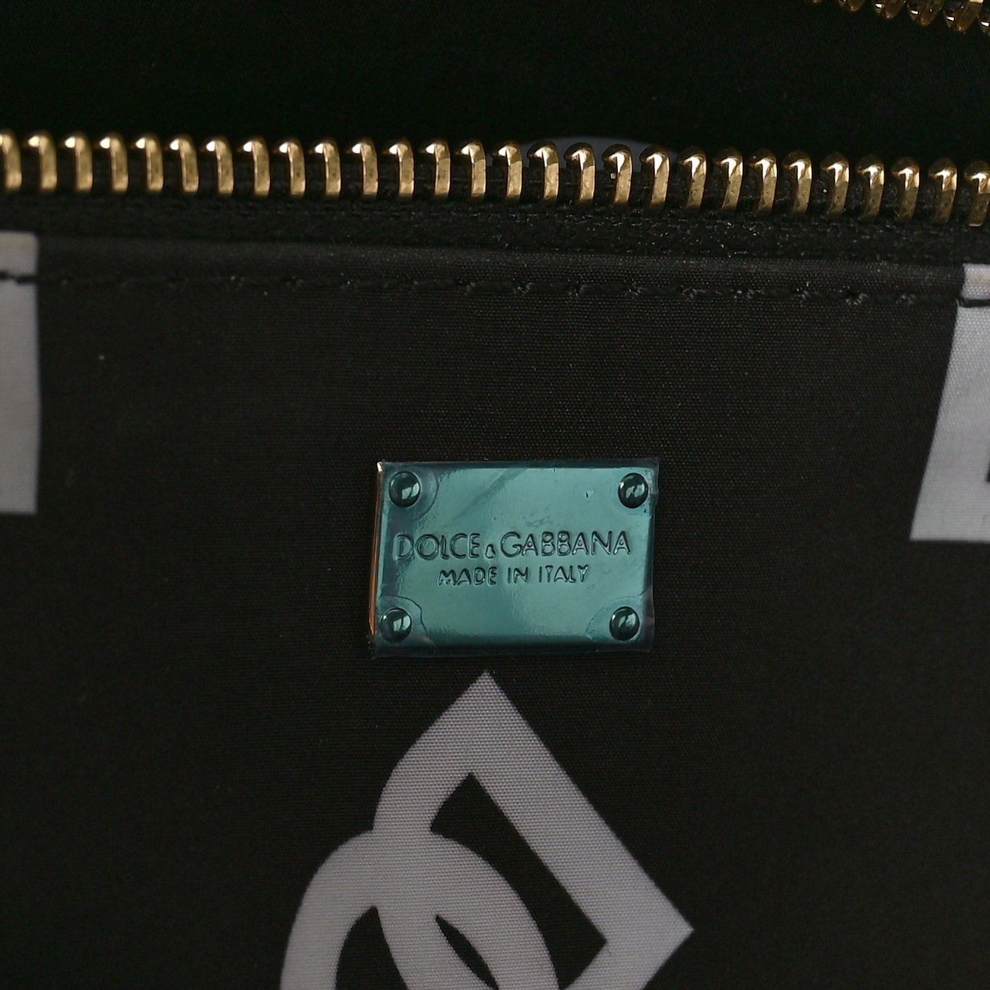 Calfskin DG Logo Shopper Tote Black
