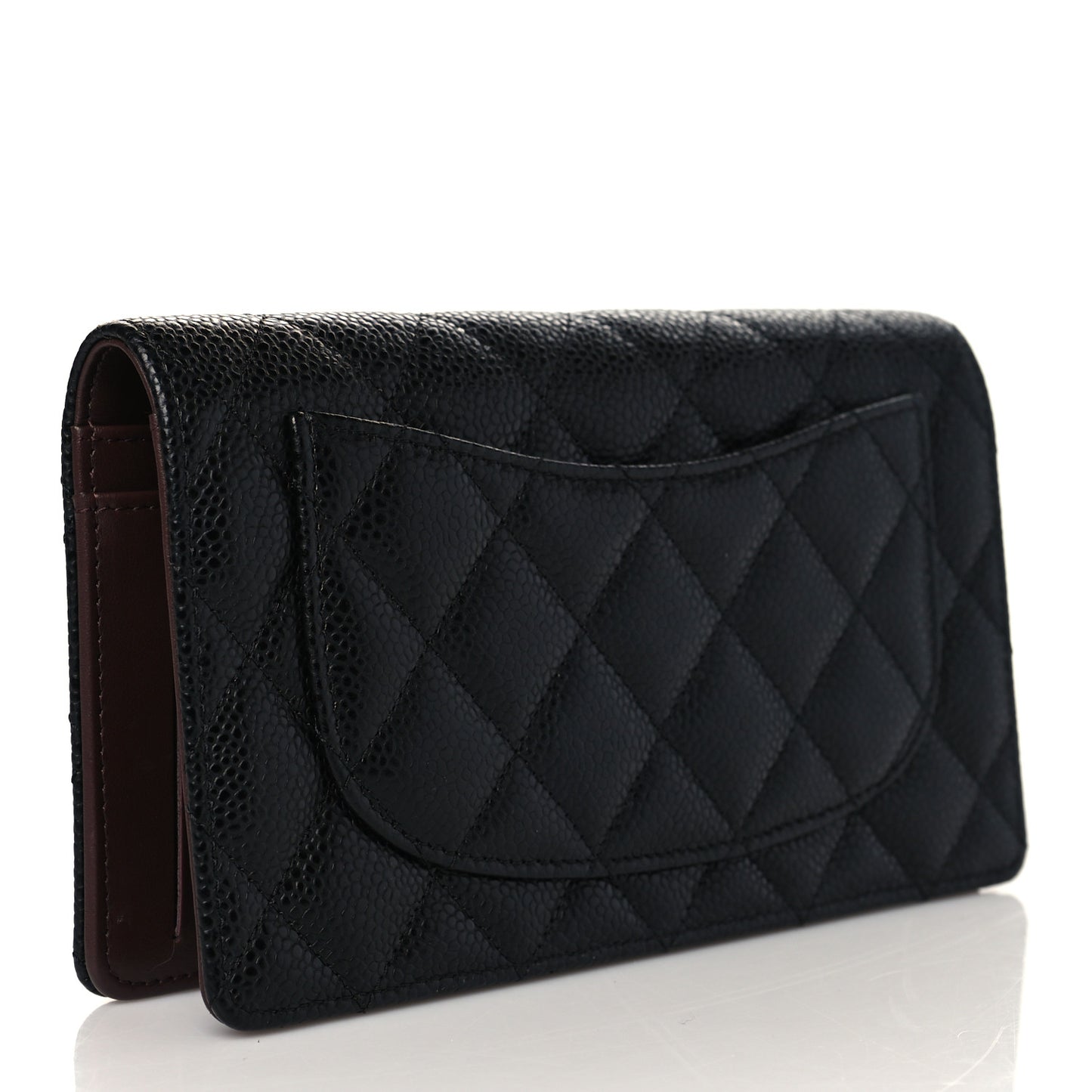 Caviar Quilted Yen Wallet Black