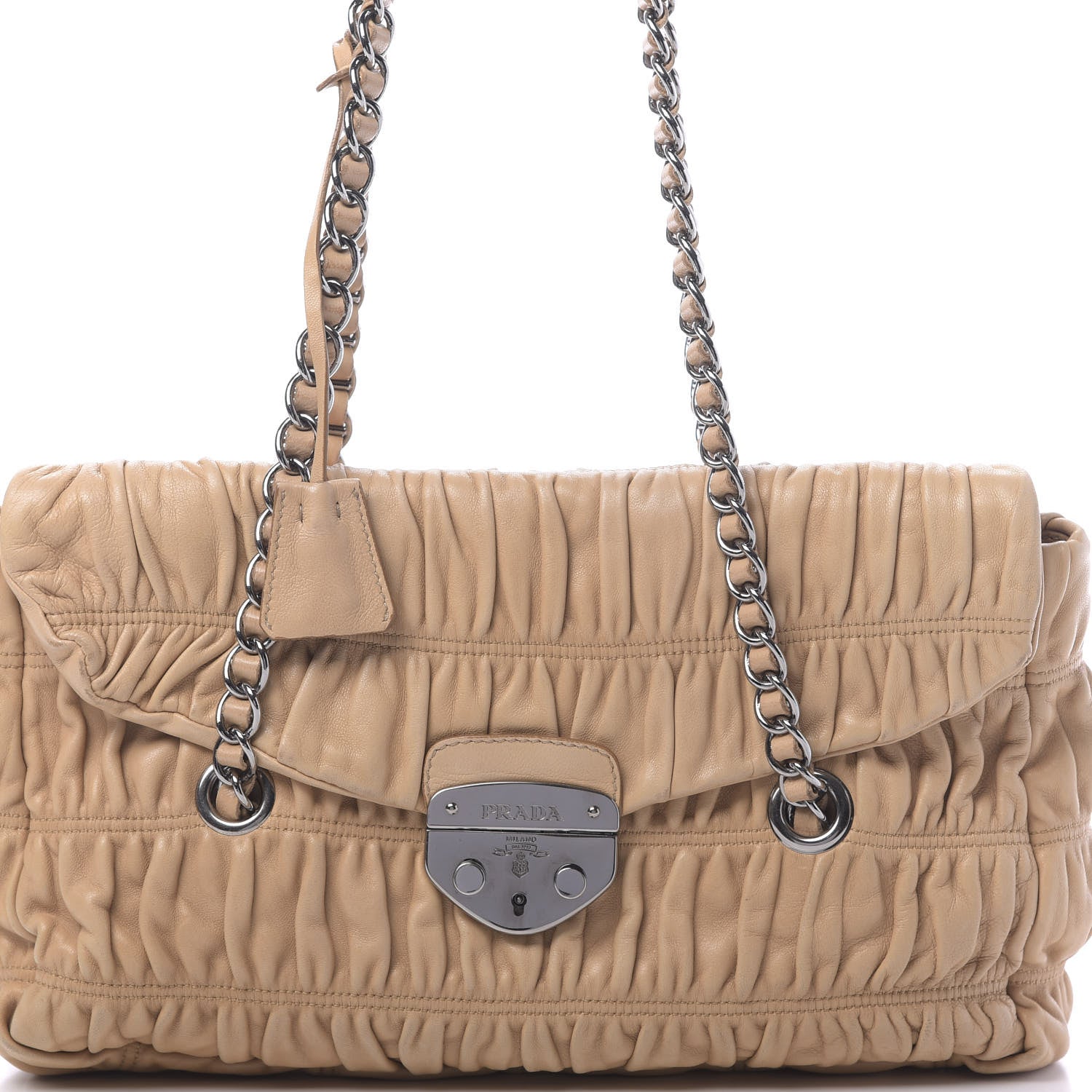 Prada Nappa Gaufre Shopping Pattina Zip Tote Cuoio 10 of 13