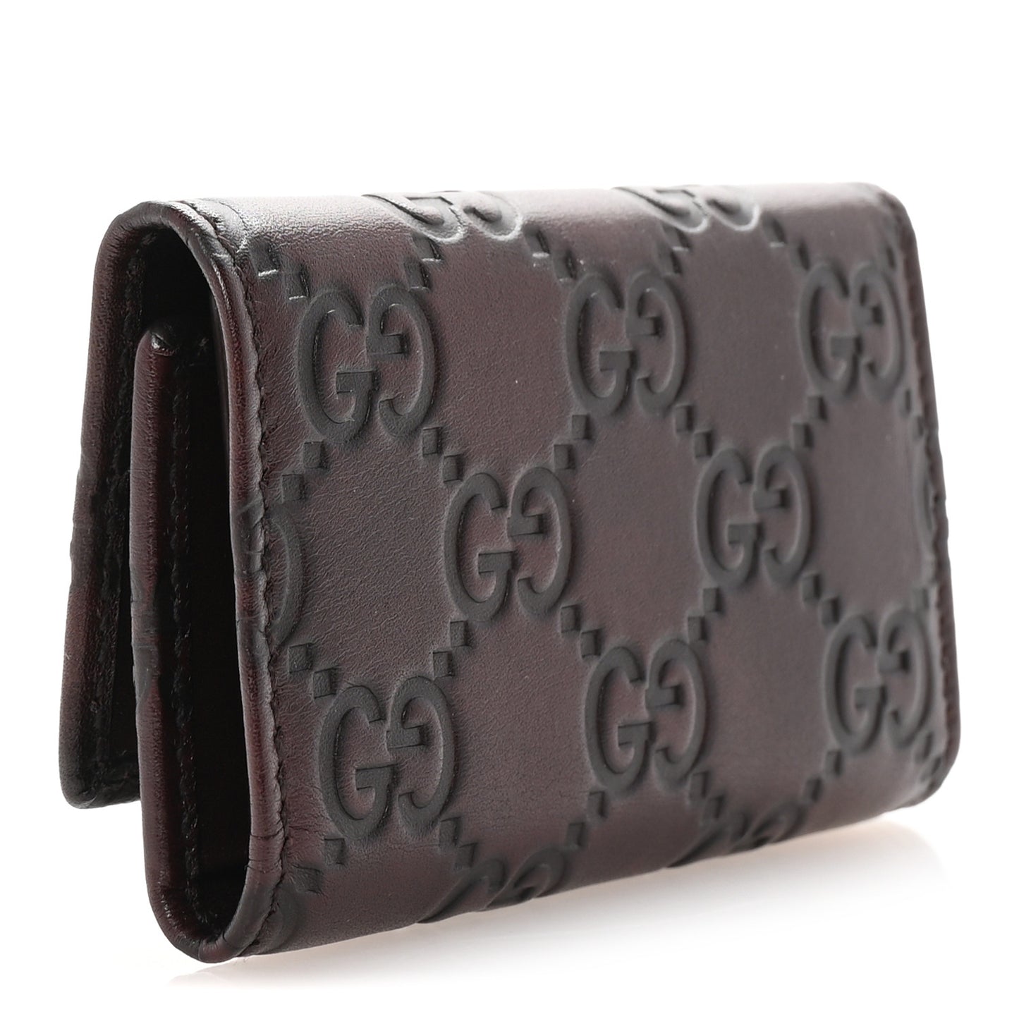 Guccissima 6 Key Holder Case Dark Brown