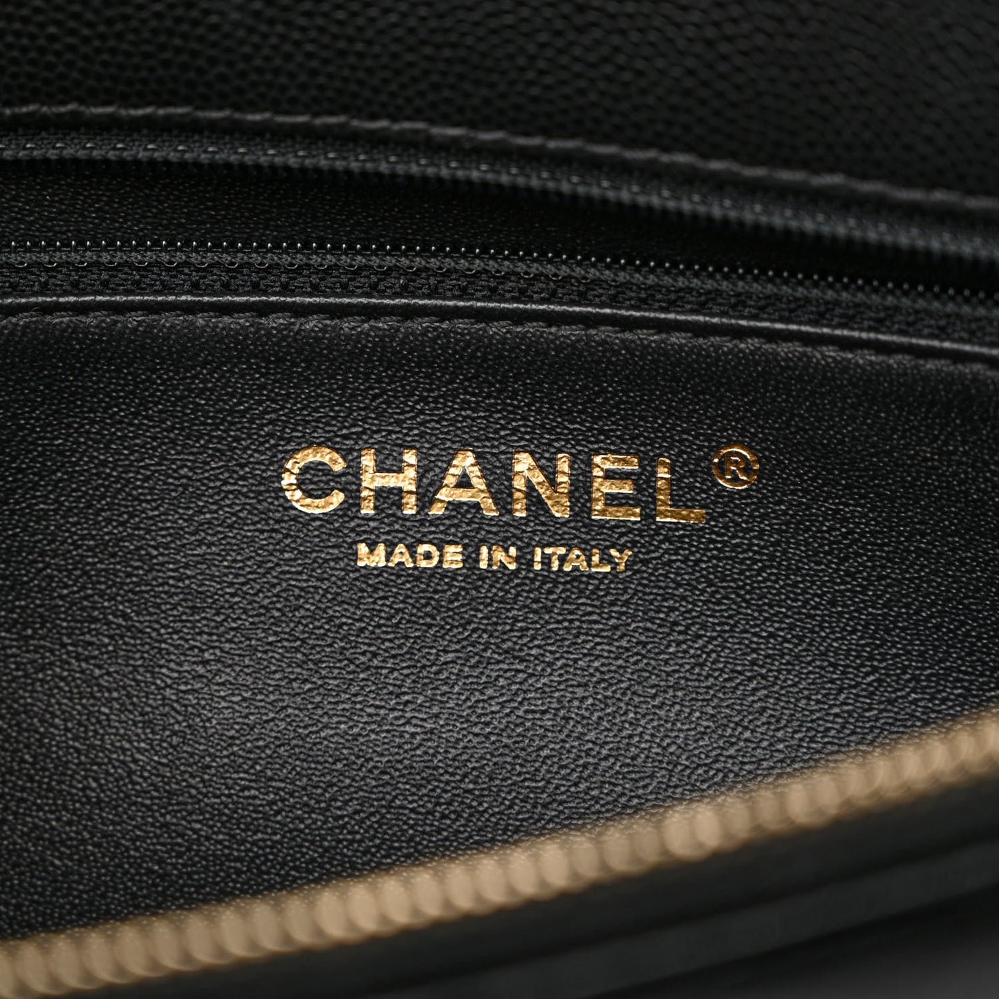 Caviar Lizard Quilted Medium Coco Handle Flap Black