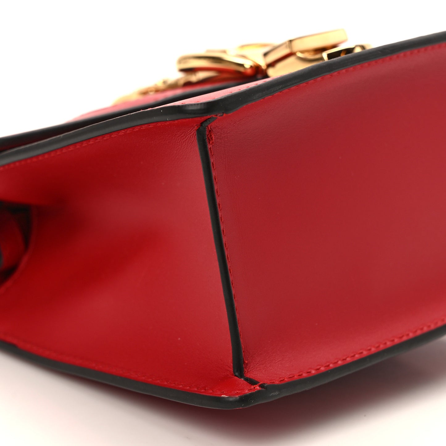 Calfskin Mini Sylvie Top Handle Bag Hibiscus Red