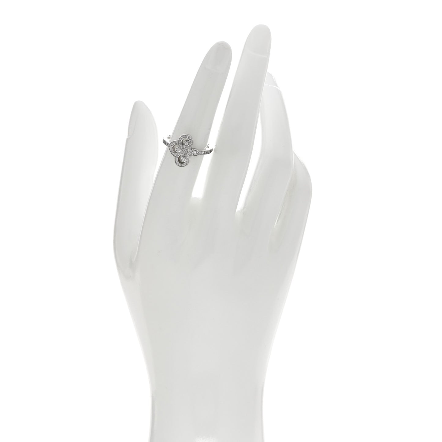 Platinum Diamond Fleur De Lis Ring 52 6