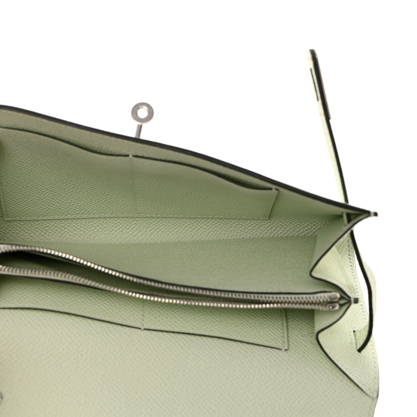 Epsom Kelly Wallet To Go Vert Fizz