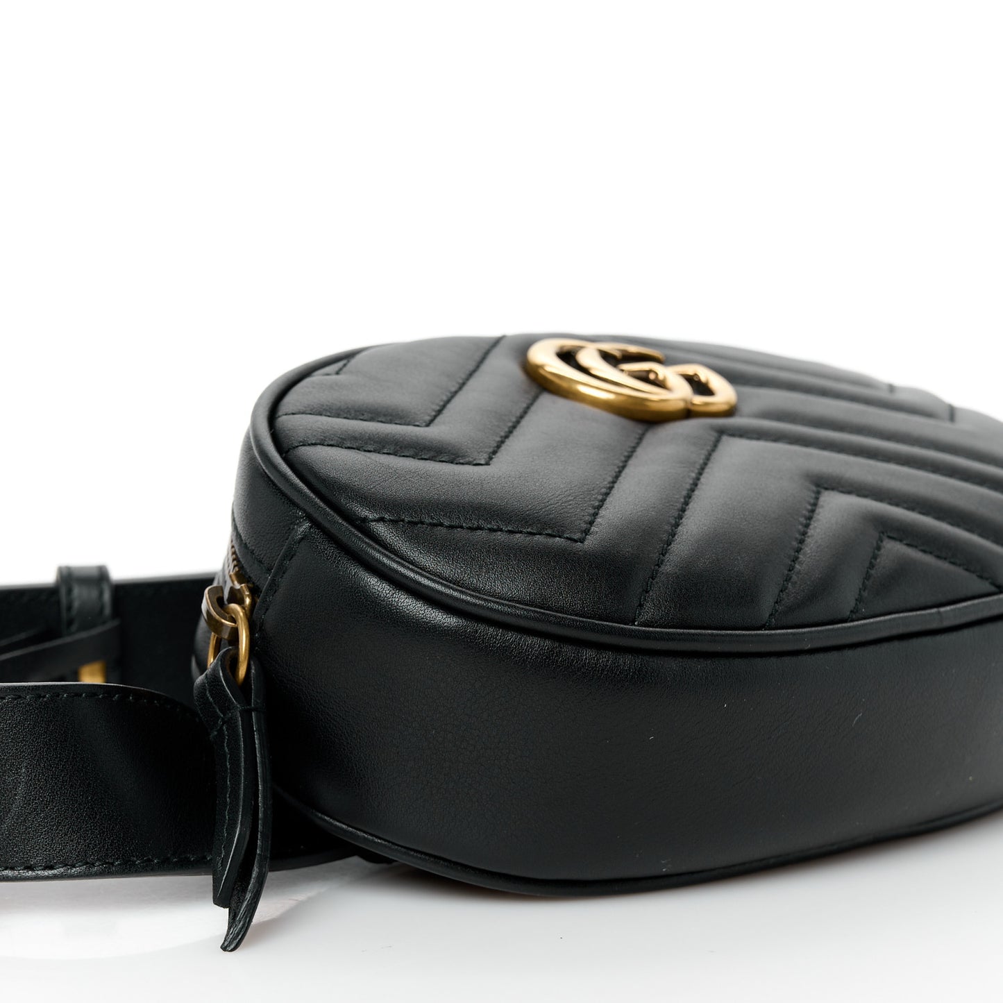 Calfskin Matelasse GG Marmont Belt Bag 85 34 Black