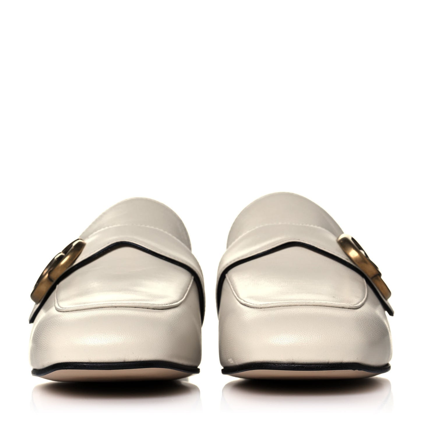 Malaga Kid Womens GG Marmont Loafers 38.5 Mystic White