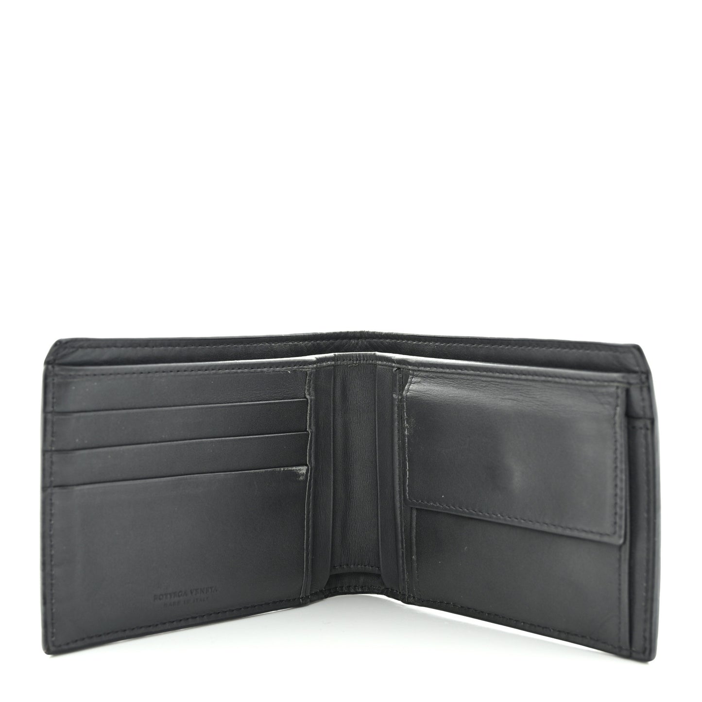 Nappa Intrecciato Bi-Fold Wallet Grey