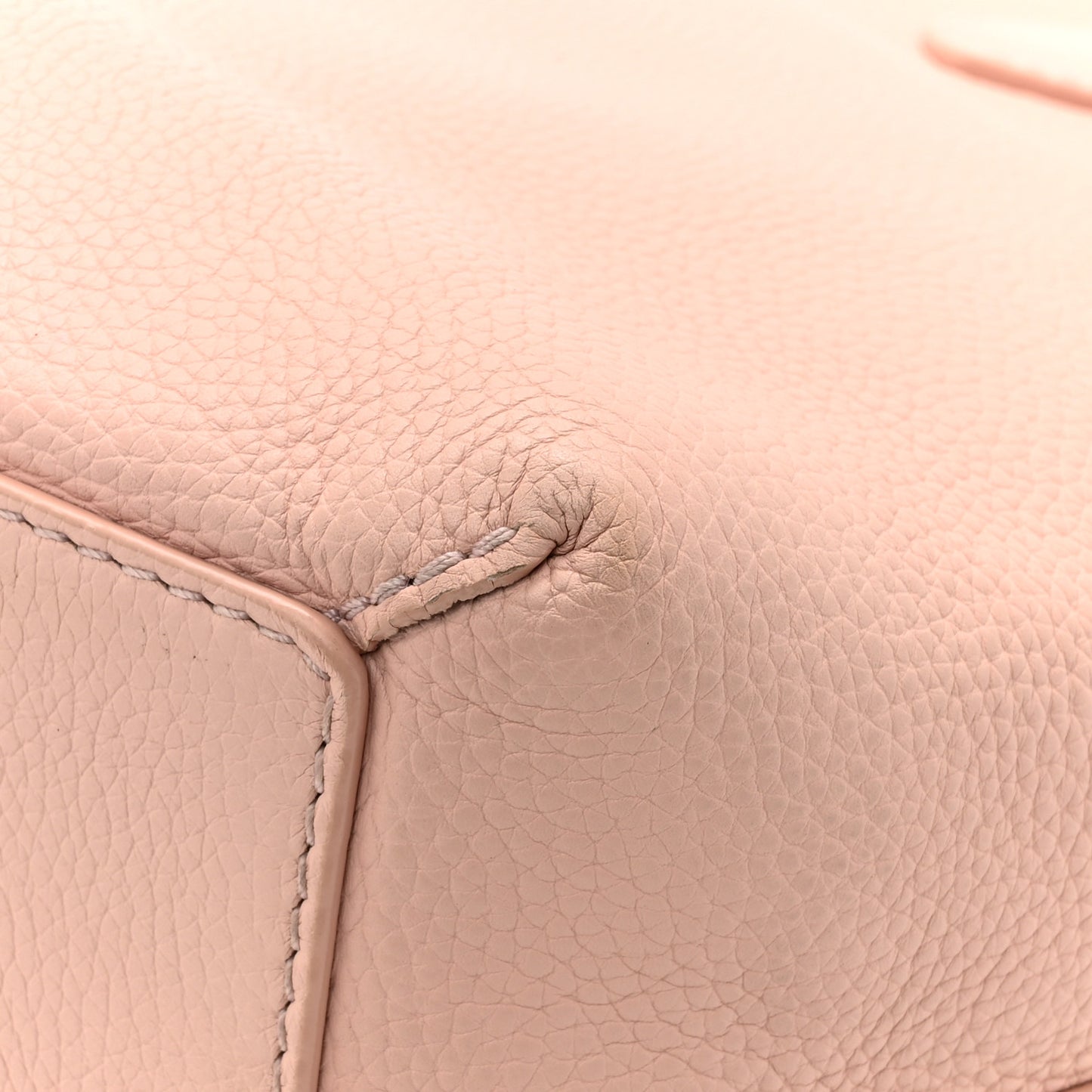 Grainy Calfskin Remington Tote Pale Ash Rose