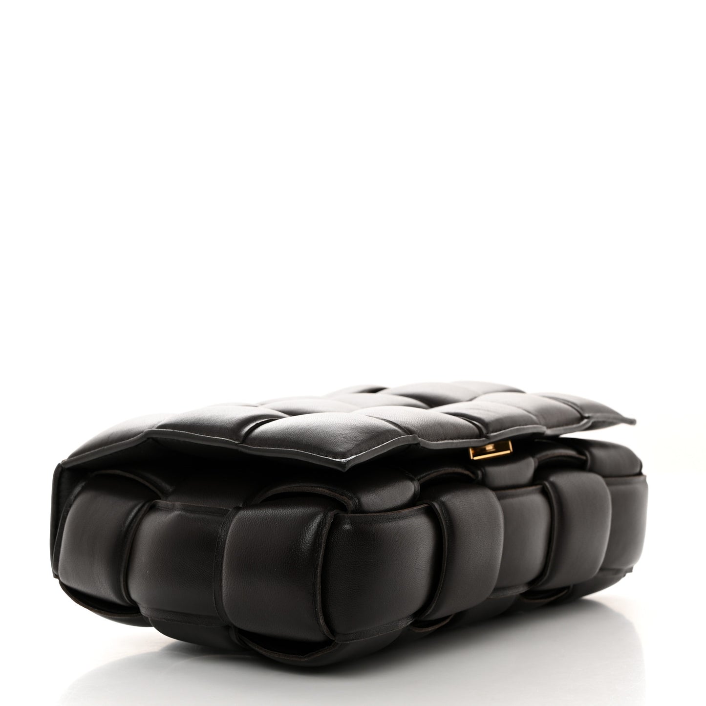 Nappa Maxi Intreccio Padded Cassette Crossbody Bag Fondente