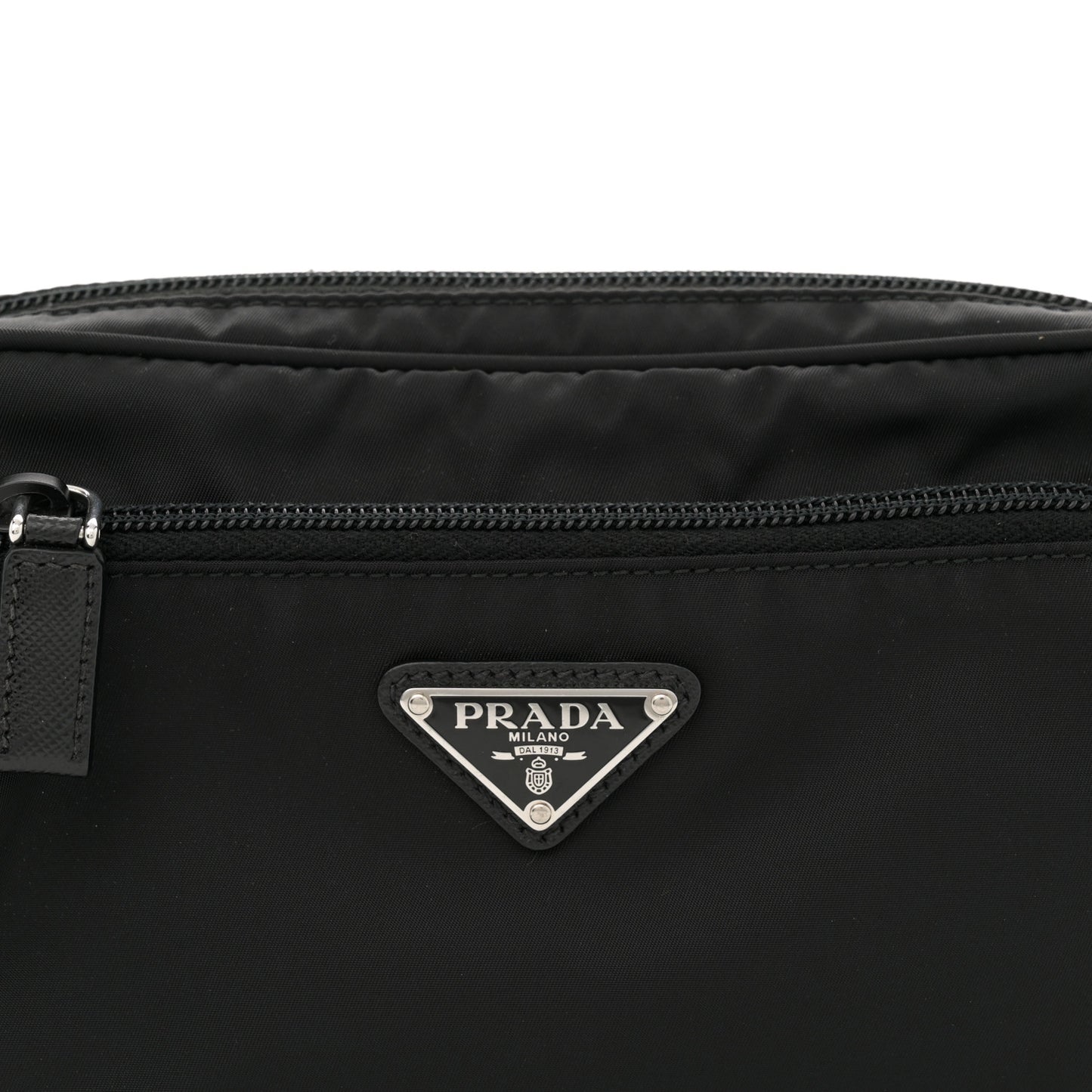 Re-Nylon Saffiano Belt Bag L Black