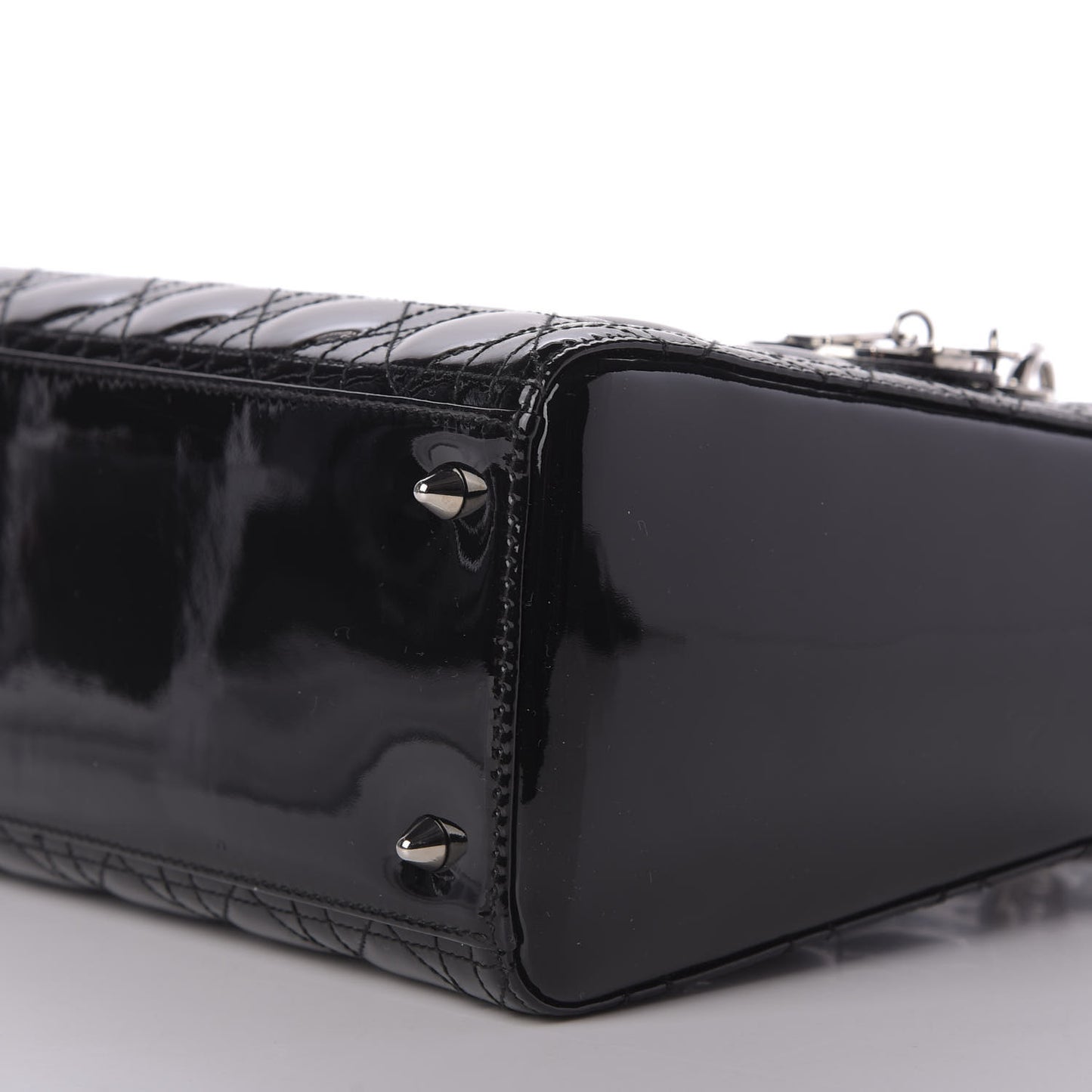 Patent Cannage Medium Lady Dior Black