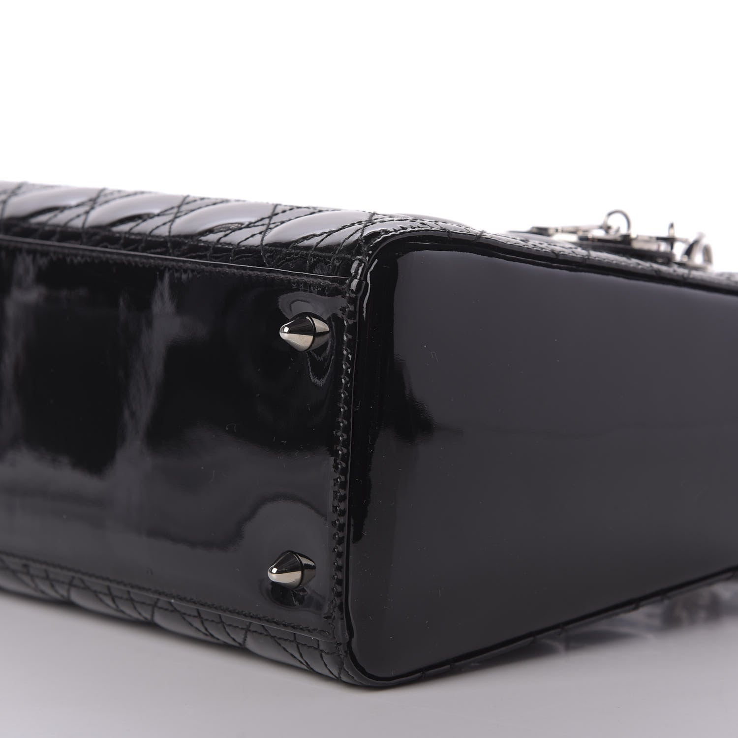 Christian Dior Patent Cannage Medium Lady Dior Black 7 of 9