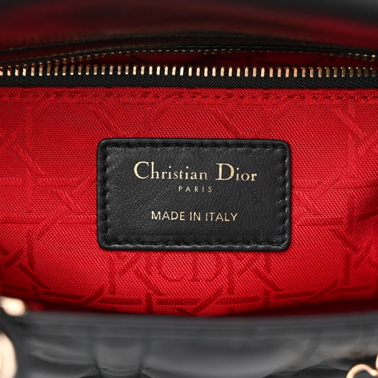 Lambskin Cannage Small Lucky Badges My Lady Dior Black