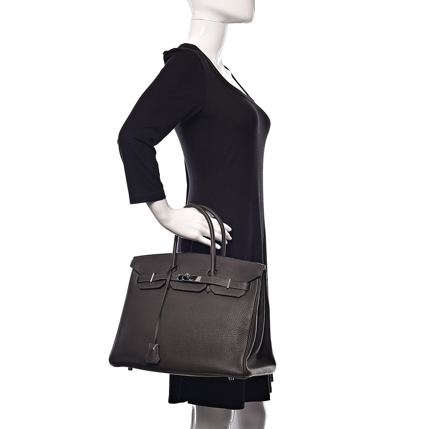 Hermes Taurillon Clemence Birkin 35 Graphite 2 of 15