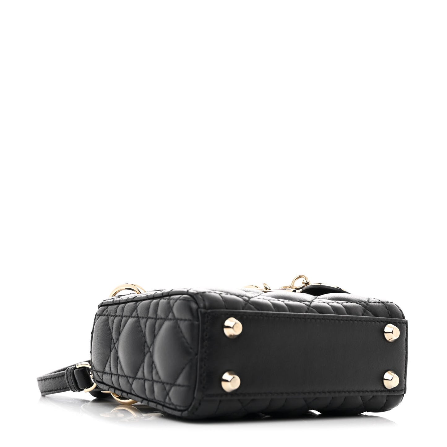 Lambskin Cannage Micro Lady Dior Black