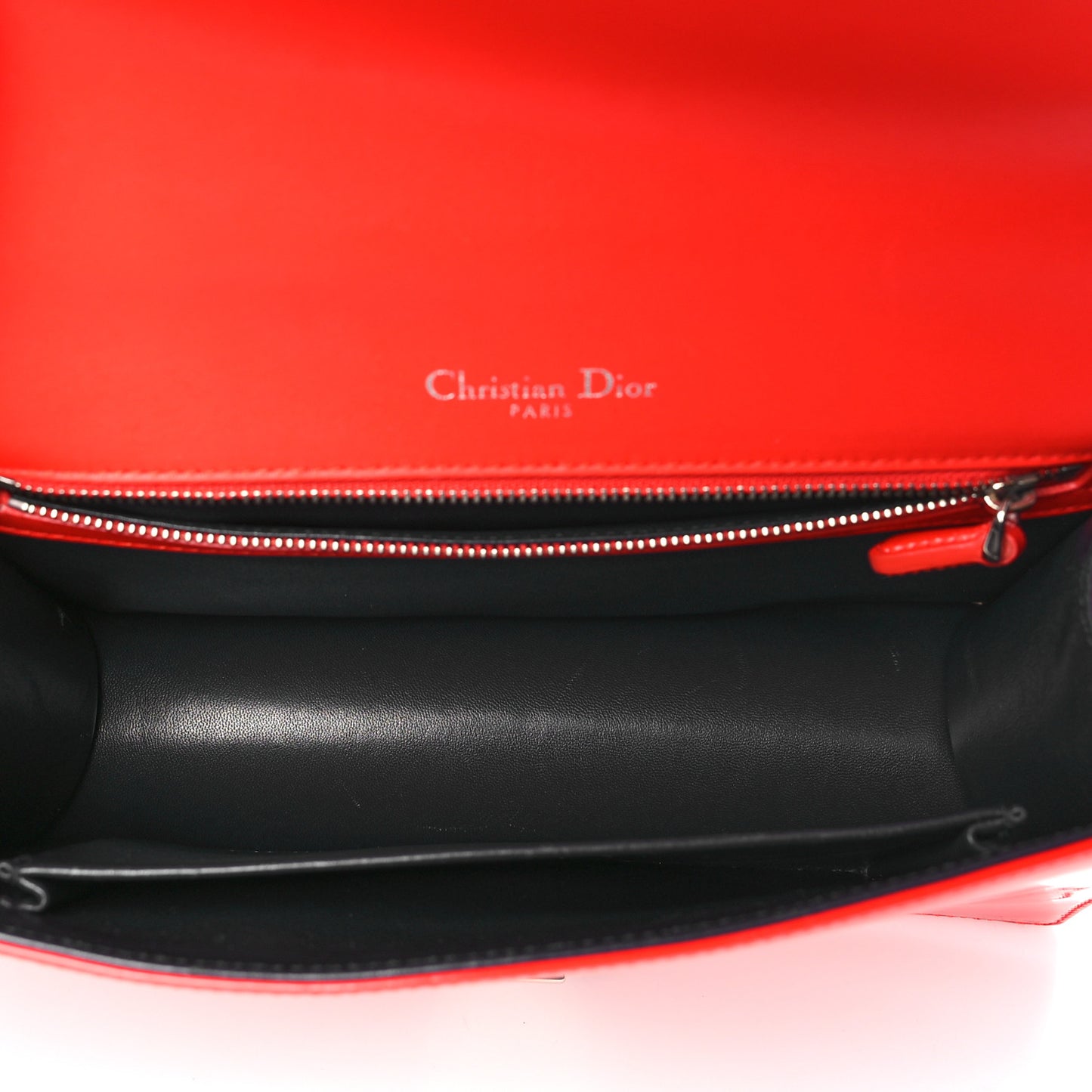 Patent Micro-Cannage Medium Diorama Flap Bag Red