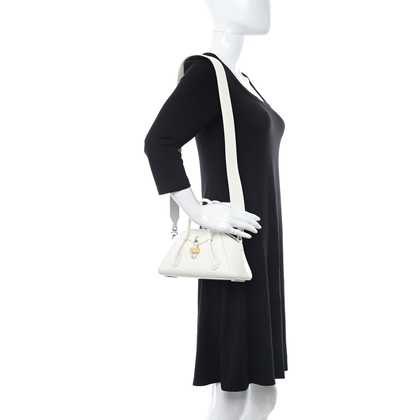 Box Calfskin Mini Antigona Stretch Ivory