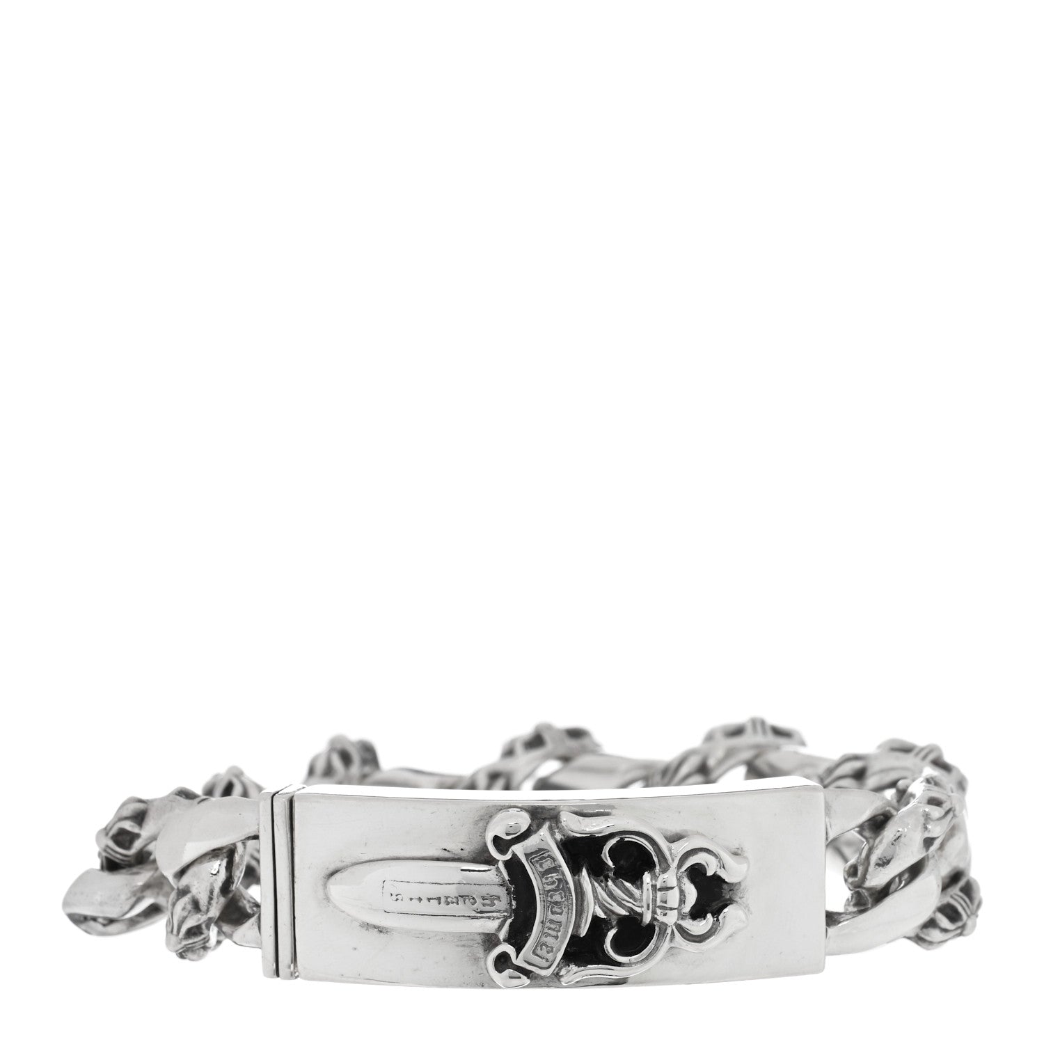 Chrome Hearts Sterling Silver Dagger Box Fancy Link Curb Chain