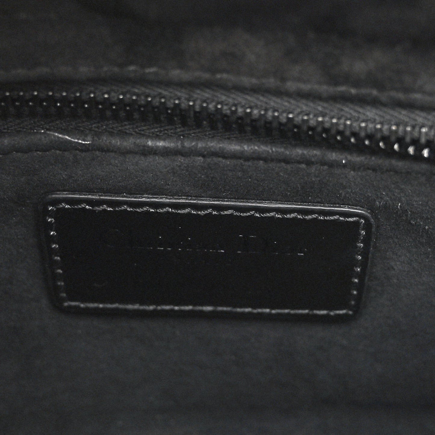 Calfskin Diamond Cannage Mini Lady Dior Black