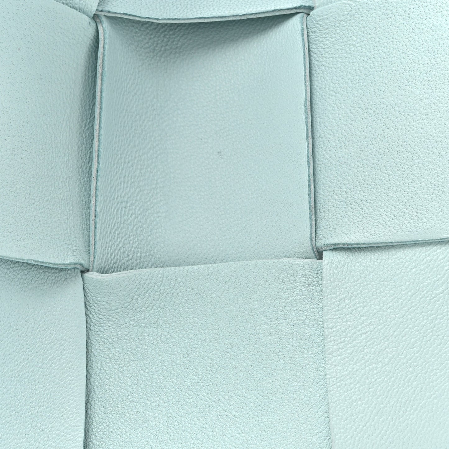 Nappa Maxi Intrecciato Small Cassette Bucket Bag Topazio Silver