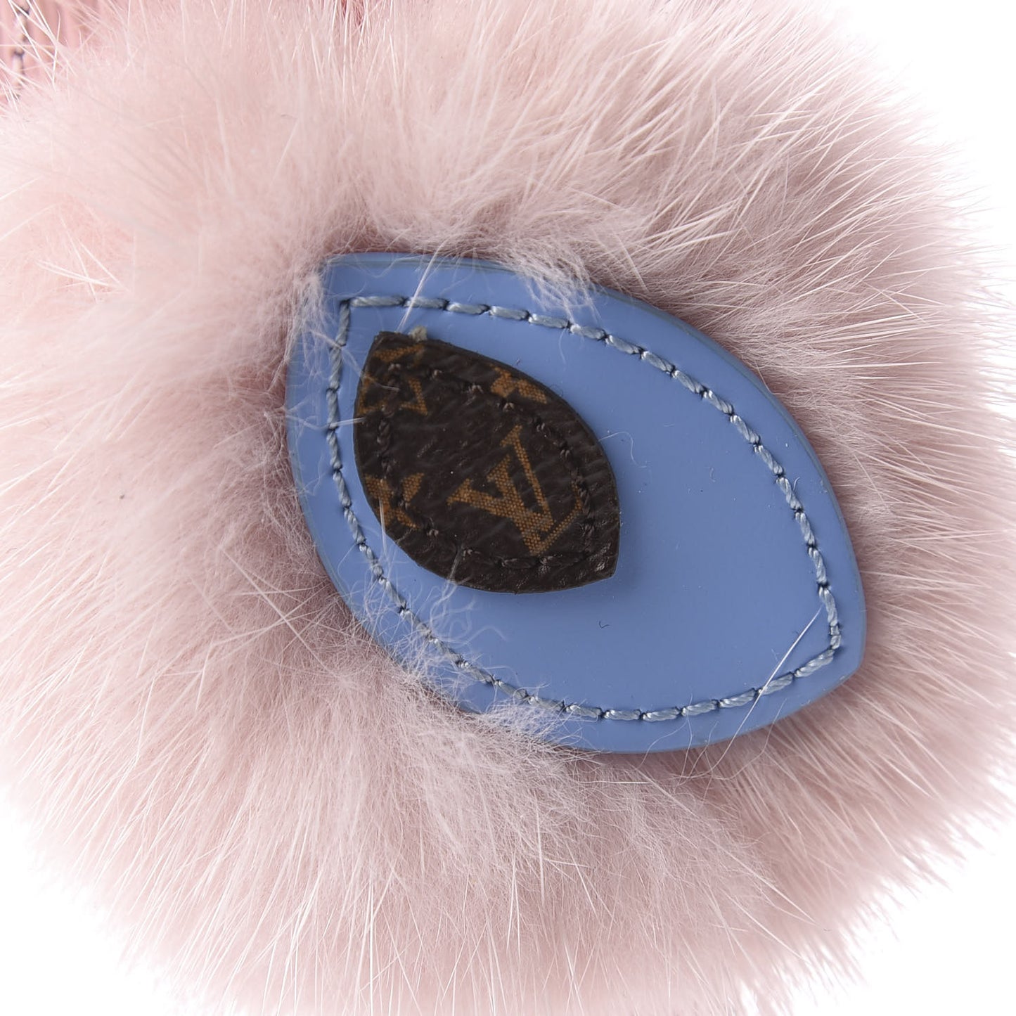 Mink Fur Epi Monogram Bird Bag Charm Rose Ballerine