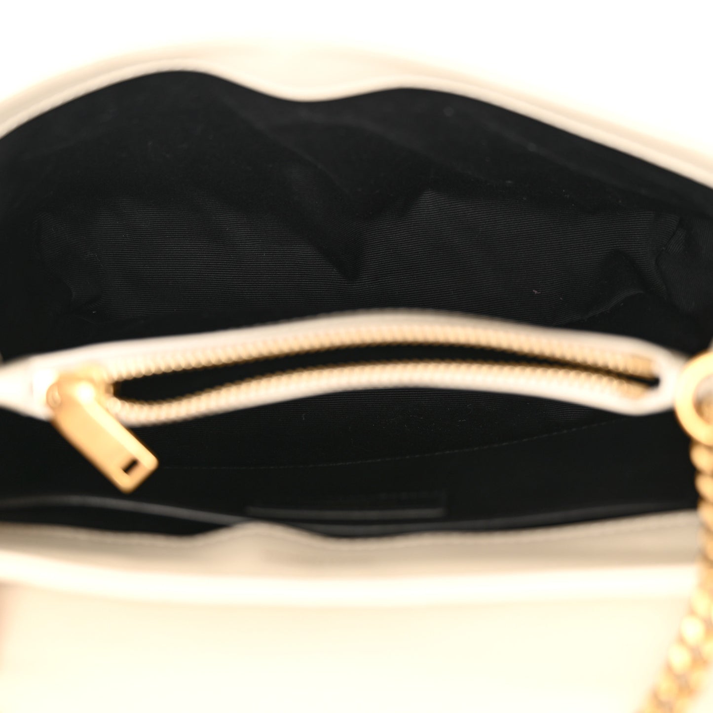 Calfskin Y Quilted Monogram Small Loulou Chain Satchel Crema Soft